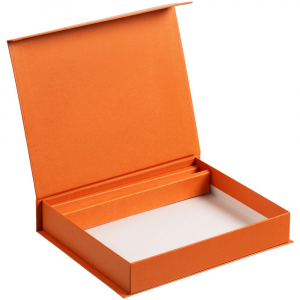 Коробка Duo под ежедневник и ручку, оранжевая - купить оптом