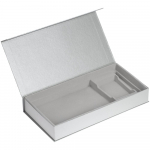 Коробка Planning с ложементом под набор с планингом, ежедневником, ручкой и аккумулятором, серебристая - купить оптом