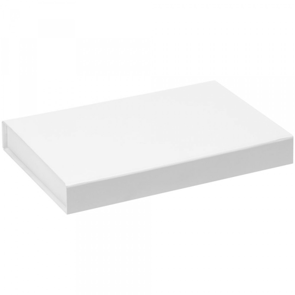 Коробка Silk с ложементом под ежедневник 13x21 см и ручку, белая - купить оптом