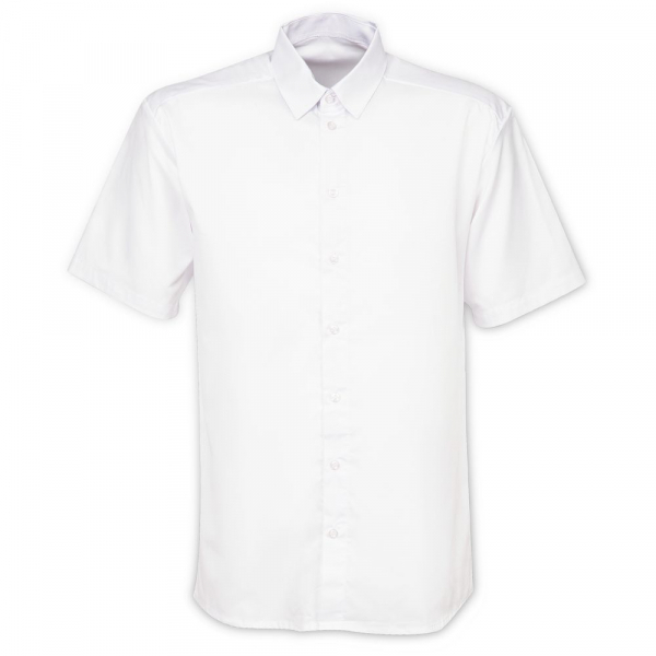 Рубашка мужская с коротким рукавом Collar, белая - купить оптом