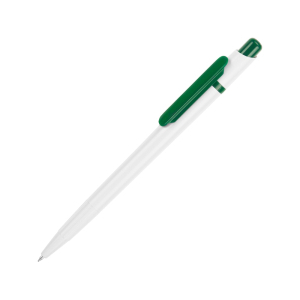 Ручка шариковая Этюд, белый/зеленый - купить оптом