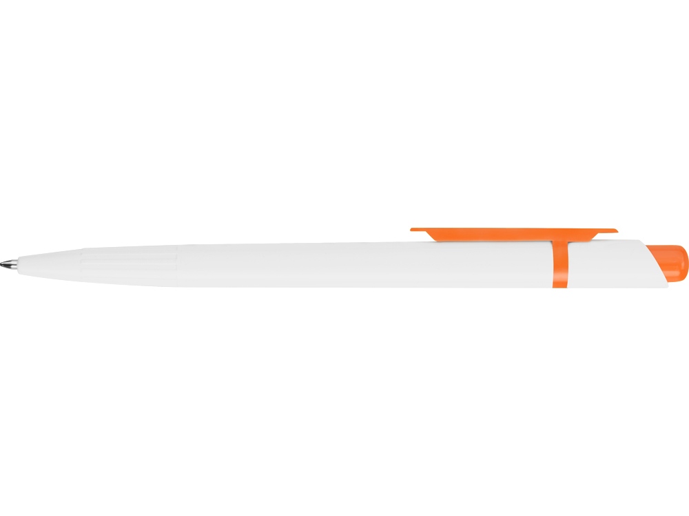 Ручка шариковая Этюд, белый/оранжевый - купить оптом