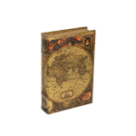 Подарочная коробка Карта мира, big size, коричневый