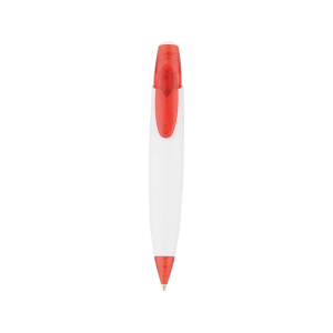 Ручка шариковая Флагман, белый/красный - купить оптом