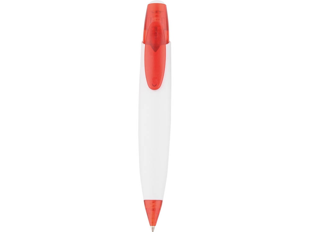 Ручка шариковая Флагман, белый/красный - купить оптом