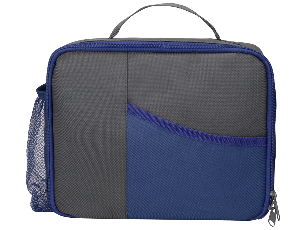 Изотермическая сумка-холодильник Breeze для ланч-бокса, серый/синий - купить оптом