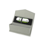 Подарочная коробка для флеш-карт треугольная, серый, фото 1