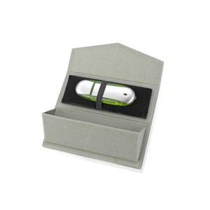 Подарочная коробка для флеш-карт треугольная, серый - купить оптом