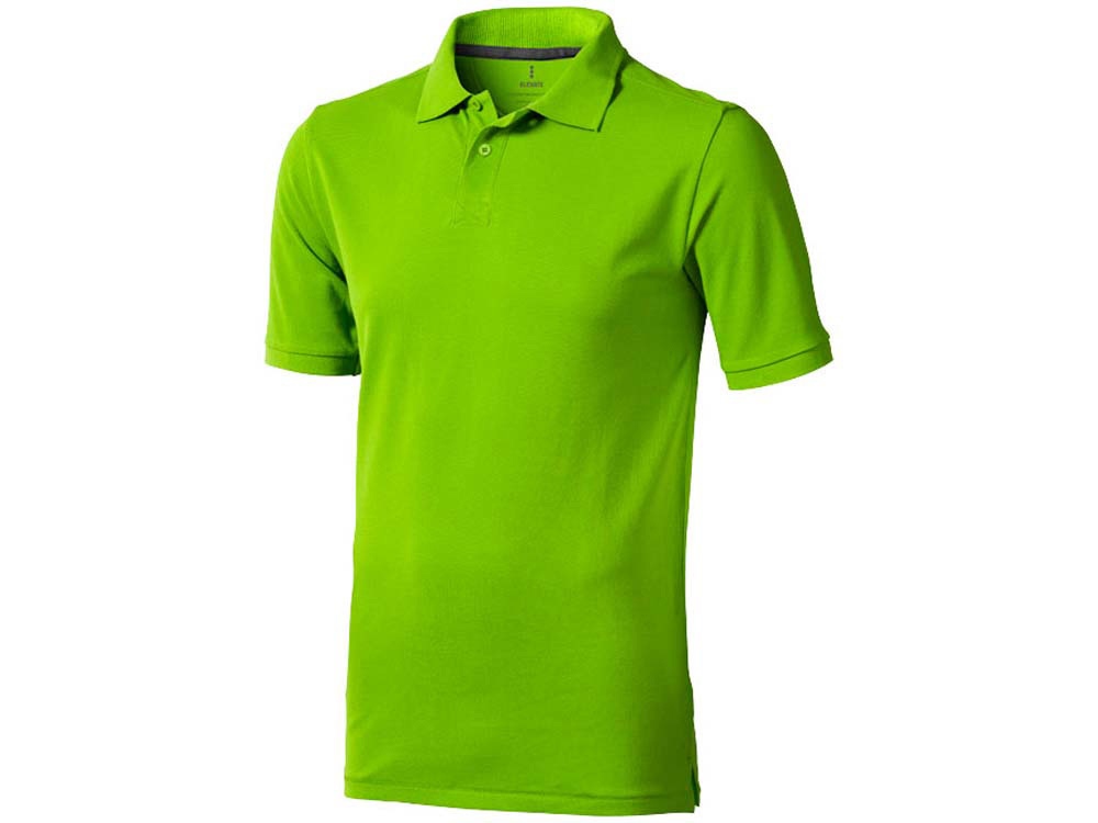 Calgary мужская футболка-поло с коротким рукавом, зеленое яблоко - купить оптом