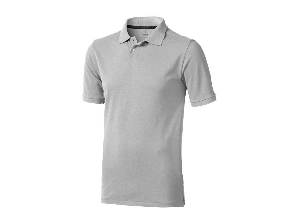 Calgary мужская футболка-поло с коротким рукавом, серый меланж - купить оптом