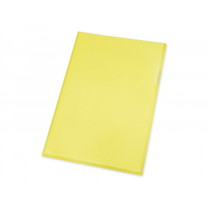 Папка- уголок, для формата А4, плотность 180 мкм, желтый матовый - купить оптом