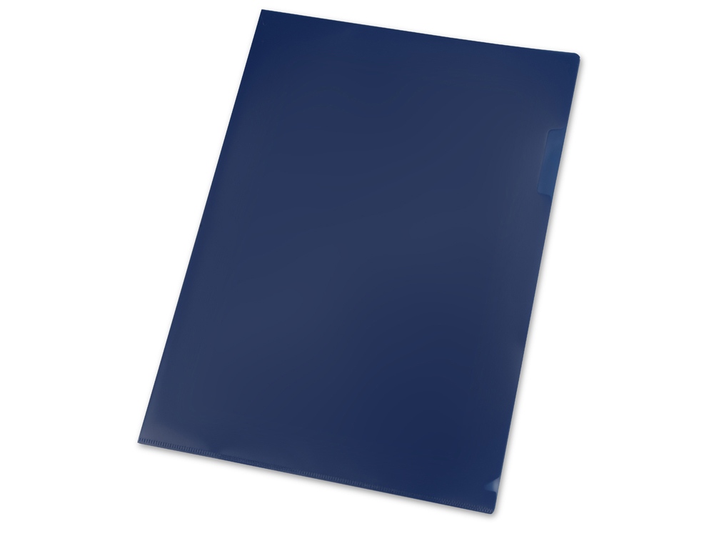 Папка- уголок, для формата А4, плотность 180 мкм, синий матовый - купить оптом