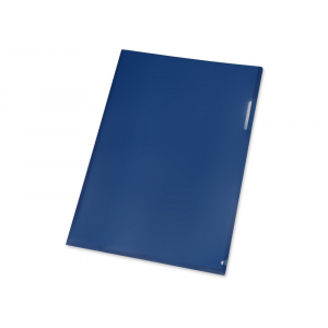 Папка- уголок, для формата А4, плотность 180 мкм, синий матовый - купить оптом