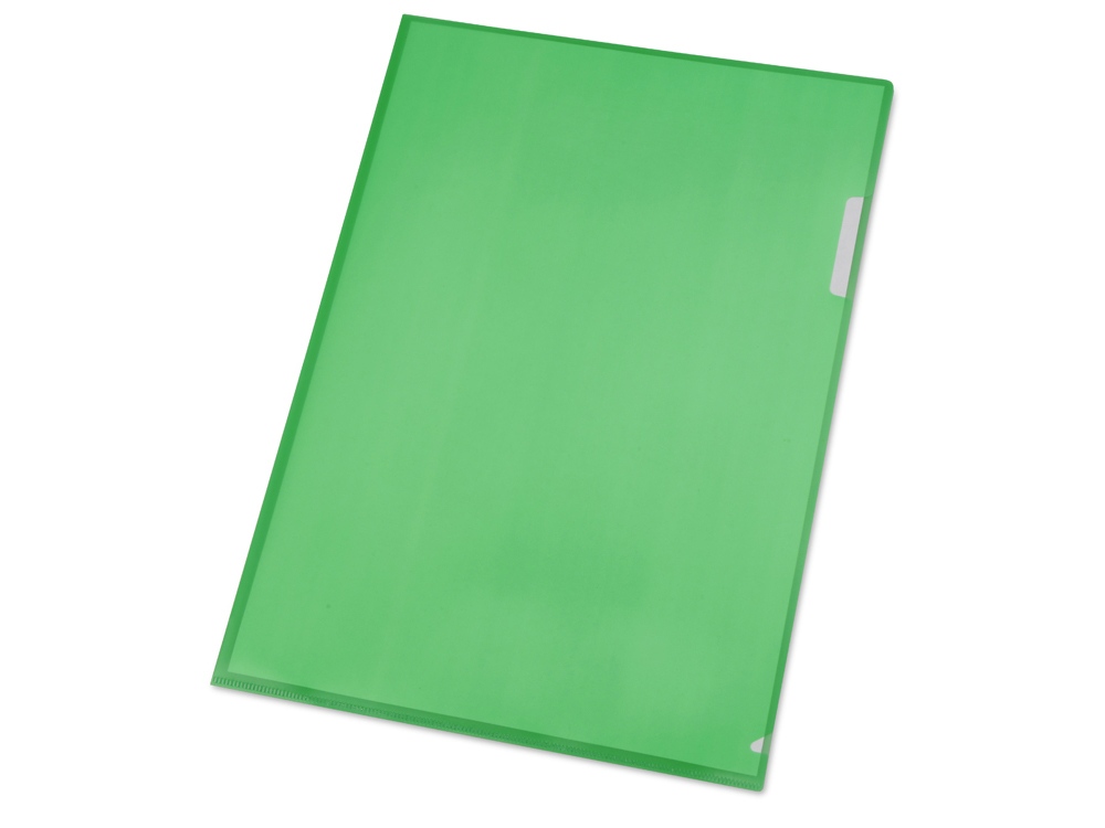 Папка- уголок, для формата А4, плотность 180 мкм, зеленый матовый - купить оптом