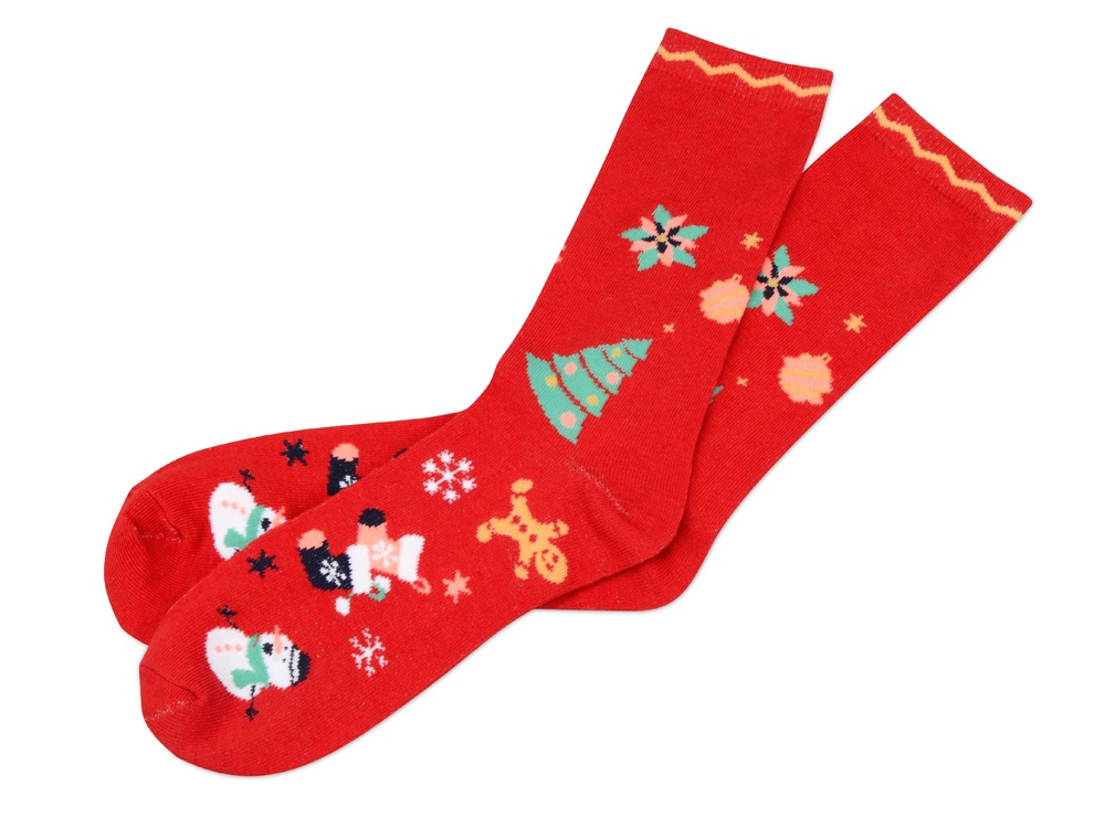 Носки в шаре Рождество мужские, красный - купить оптом
