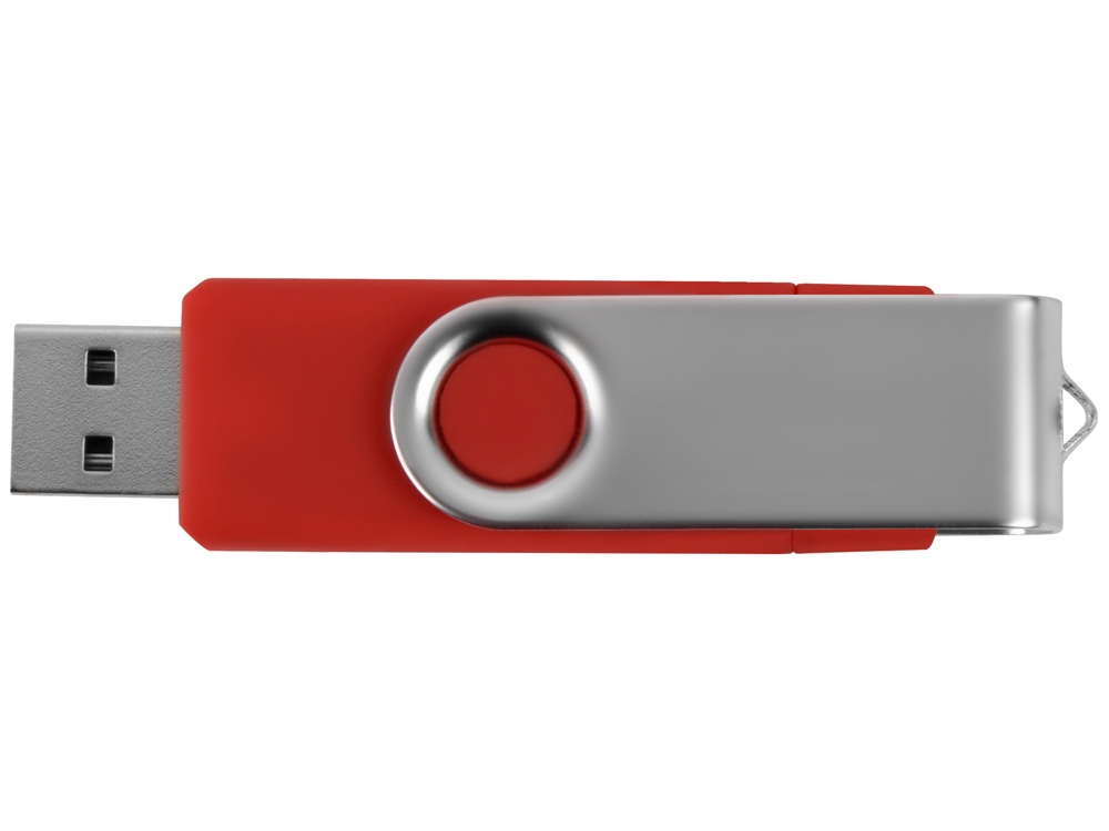 USB/micro USB-флешка 2.0 на 16 Гб Квебек OTG, красный - купить оптом