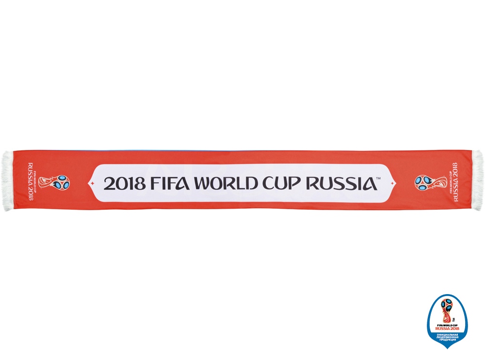 Шарф Россия трикотажный 2018 FIFA World Cup Russia™, белый, красный, синий, черный - купить оптом