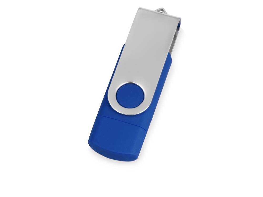 USB3.0/USB Type-C флешка на 16 Гб Квебек C, синий - купить оптом