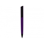 Ручка пластиковая soft-touch шариковая Taper, фиолетовый/черный, фото 1