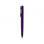 Ручка пластиковая soft-touch шариковая Taper, фиолетовый/черный, фото 2