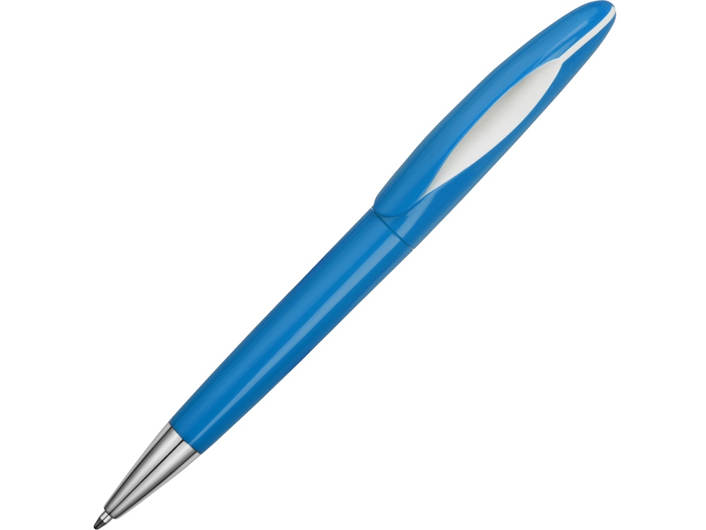 Ручка пластиковая шариковая Chink, голубой/белый - купить оптом