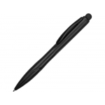 Ручка-стилус шариковая Light, черная с синей подсветкой, черный, фото 1