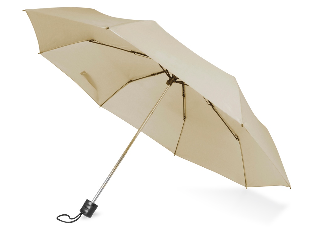 Зонт складной Columbus, механический, 3 сложения, с чехлом, бежевый - купить оптом