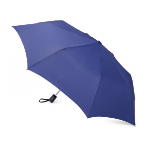 Зонт складной Irvine, полуавтоматический, 3 сложения, с чехлом, темно-синий - купить оптом