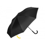 Зонт-трость наоборот Inversa, полуавтомат, черный/желтый, фото 1