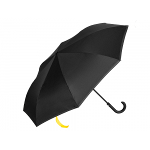 Зонт-трость наоборот Inversa, полуавтомат, черный/желтый - купить оптом