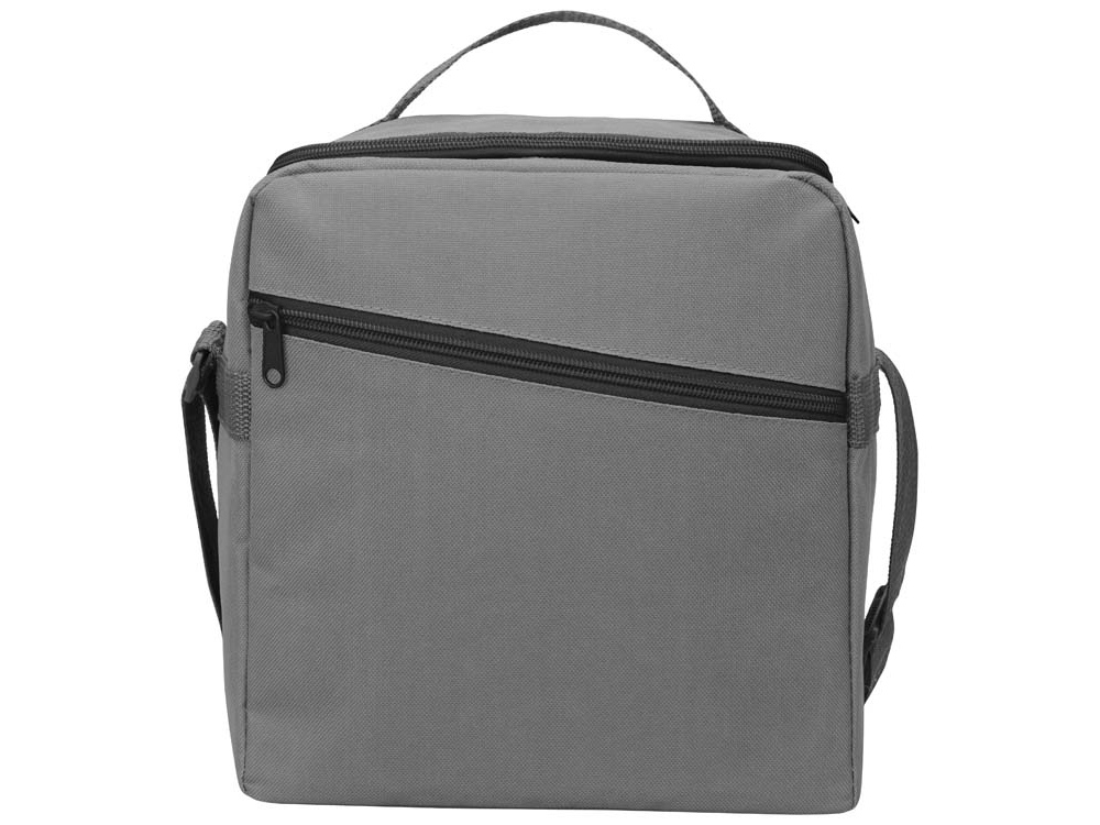 Изотермическая сумка-холодильник Classic c контрастной молнией, серый/черный - купить оптом
