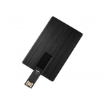 Флеш-карта USB 2.0 16 Gb в виде металлической карты Card Metal, черный, фото 1