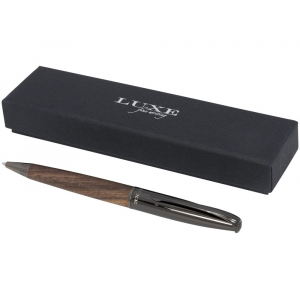 Шариковая ручка с деревянным корпусом Loure, черный/коричневый - купить оптом