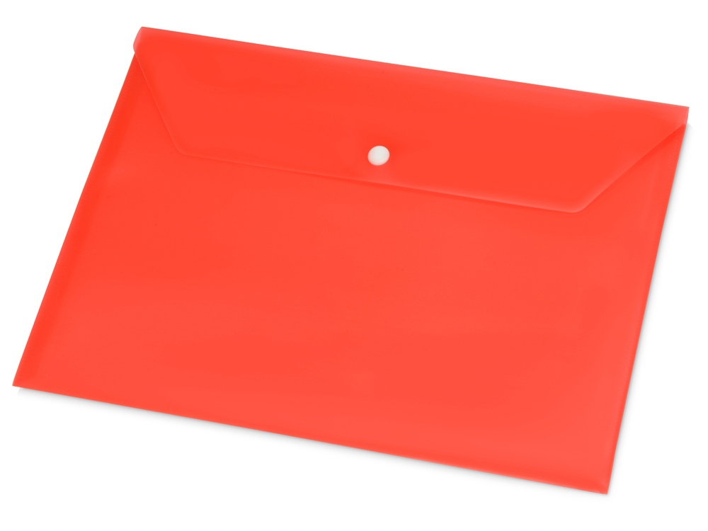 Папка-конверт А4 с кнопкой, красный - купить оптом