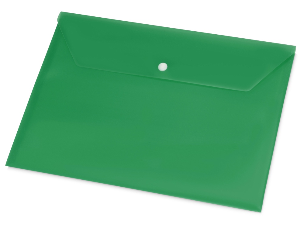 Папка-конверт А4 с кнопкой, зеленый - купить оптом