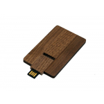 Флешка в виде деревянной карточки с выдвижным механизмом, 8 Гб, коричневый, фото 1