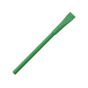 Ручка картонная с колпачком Recycled, зеленый классик - купить оптом