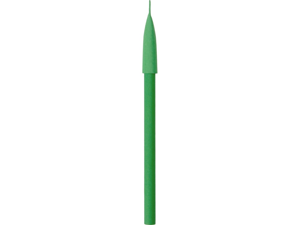 Ручка картонная с колпачком Recycled, зеленый классик - купить оптом