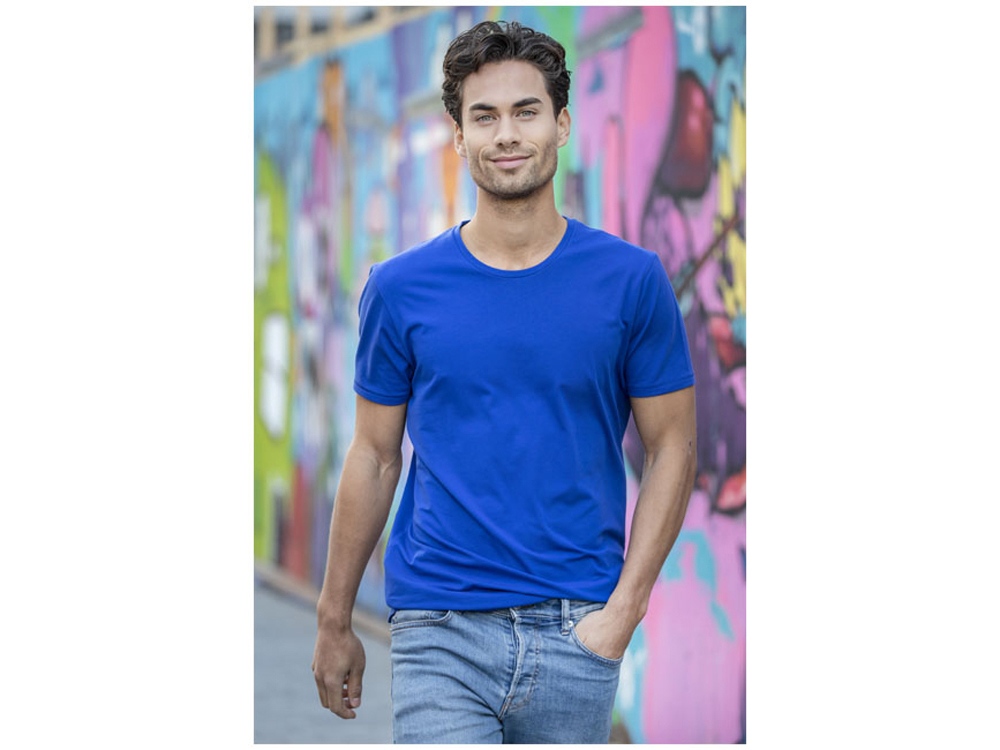 Мужская футболка Balfour с коротким рукавом из органического материала, синий - купить оптом