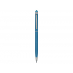 Ручка-стилус шариковая Jucy Soft с покрытием soft touch, голубой, фото 1