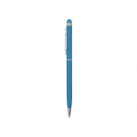 Ручка-стилус шариковая Jucy Soft с покрытием soft touch, голубой, фото 2