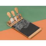 Набор для сыра из сланцевой доски и ножей Bamboo collection Taleggio, светло-коричневый, фото 4