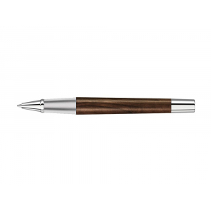 Ручка роллер TITAN WOOD R, синий, 0.7 мм, коричневый/серебряный - купить оптом
