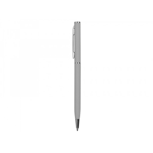 Ручка металлическая шариковая Атриум с покрытием софт-тач, средний серый - купить оптом