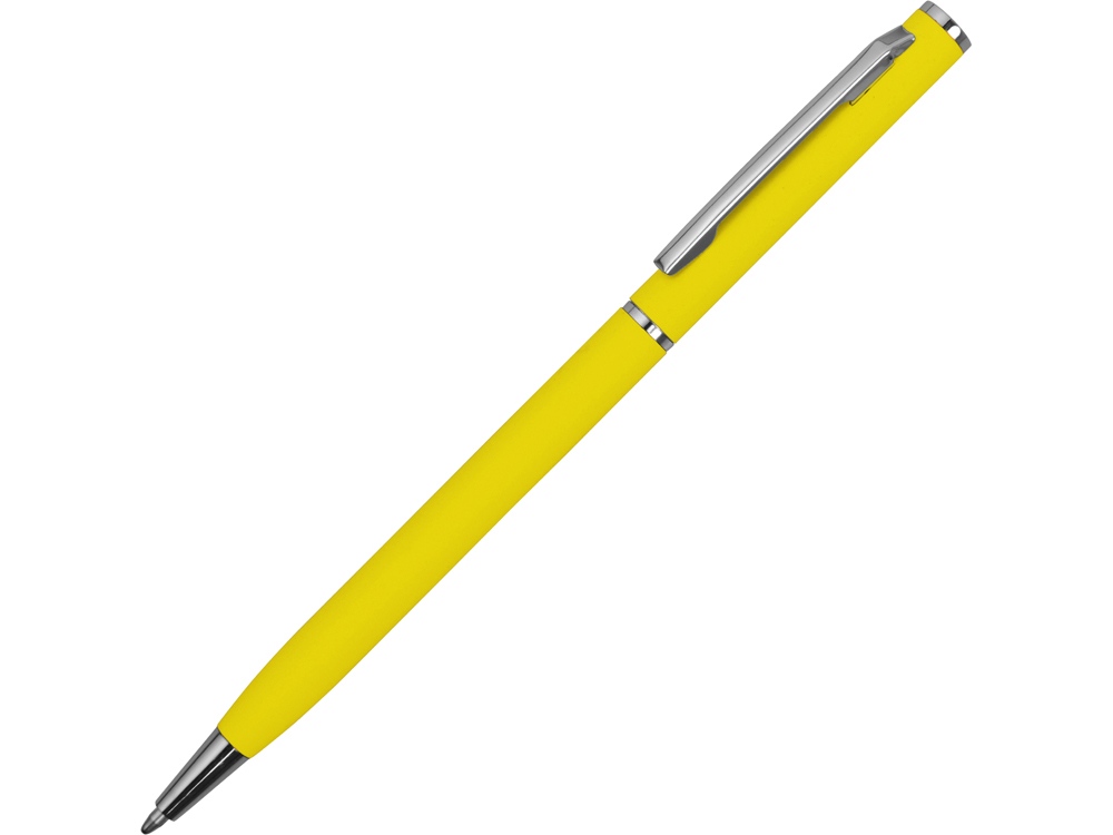 Ручка металлическая шариковая Атриум с покрытием софт-тач, желтый - купить оптом