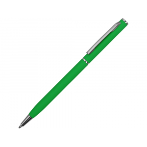 Ручка металлическая шариковая Атриум с покрытием софт-тач, зеленый - купить оптом