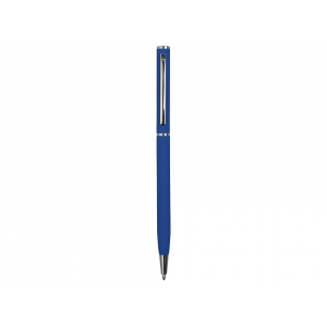 Ручка металлическая шариковая Атриум с покрытием софт-тач, синий классический - купить оптом