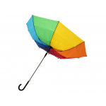 23-дюймовый ветрозащитный полуавтоматический зонт Sarah,  радужный, фото 3