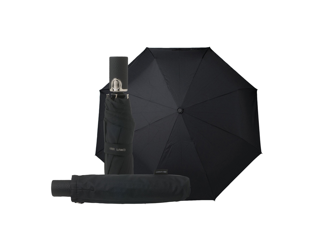 Складной зонт Hamilton Black, черный - купить оптом