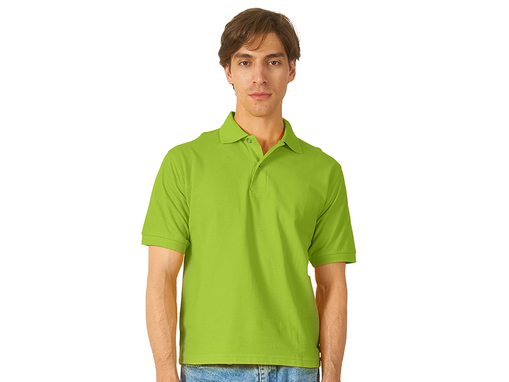 Рубашка поло Boston 2.0 мужская, зеленое яблоко - купить оптом